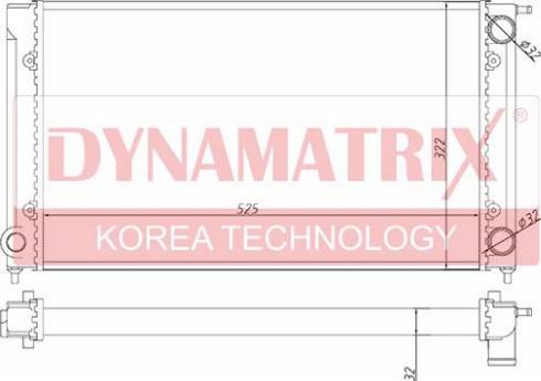 Dynamatrix DR651511 - Радиатор, охлаждане на двигателя vvparts.bg