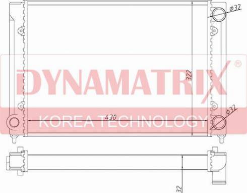 Dynamatrix DR651651 - Радиатор, охлаждане на двигателя vvparts.bg