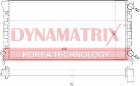 Dynamatrix DR651611 - Радиатор, охлаждане на двигателя vvparts.bg