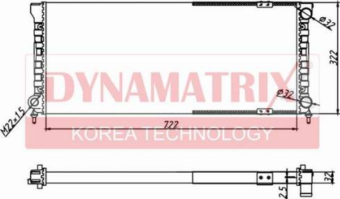 Dynamatrix DR651621 - Радиатор, охлаждане на двигателя vvparts.bg