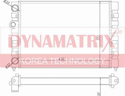 Dynamatrix DR651851 - Радиатор, охлаждане на двигателя vvparts.bg