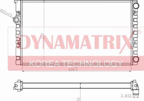 Dynamatrix DR652471 - Радиатор, охлаждане на двигателя vvparts.bg