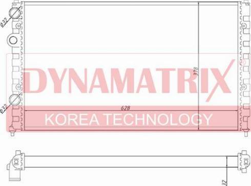 Dynamatrix DR652551 - Радиатор, охлаждане на двигателя vvparts.bg