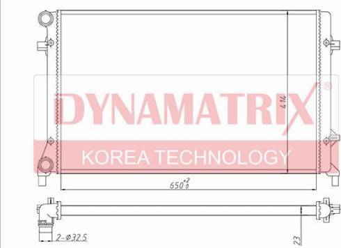 Dynamatrix DR65277 - Радиатор, охлаждане на двигателя vvparts.bg