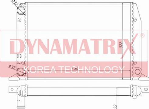 Dynamatrix DR604611 - Радиатор, охлаждане на двигателя vvparts.bg