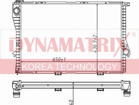 Dynamatrix DR60648A - Радиатор, охлаждане на двигателя vvparts.bg