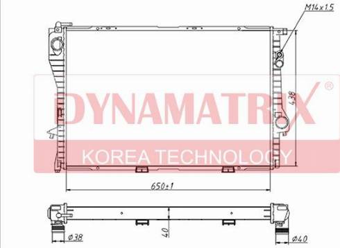 Dynamatrix DR60603A - Радиатор, охлаждане на двигателя vvparts.bg