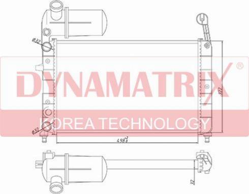 Dynamatrix DR61844 - Радиатор, охлаждане на двигателя vvparts.bg