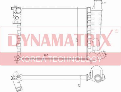 Dynamatrix DR613671 - Радиатор, охлаждане на двигателя vvparts.bg