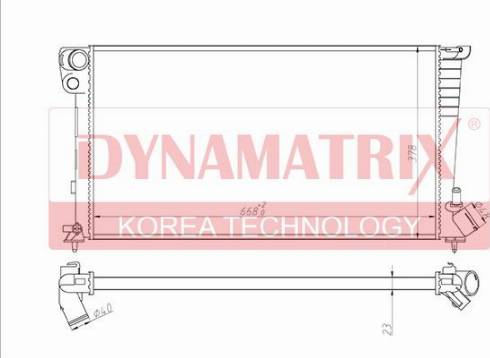 Dynamatrix DR61315 - Радиатор, охлаждане на двигателя vvparts.bg