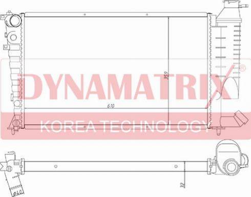 Dynamatrix DR61313 - Радиатор, охлаждане на двигателя vvparts.bg