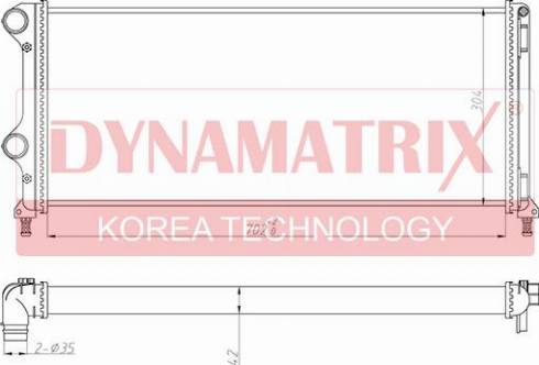 Dynamatrix DR61765 - Радиатор, охлаждане на двигателя vvparts.bg