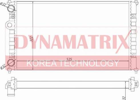 Dynamatrix DR639951 - Радиатор, охлаждане на двигателя vvparts.bg