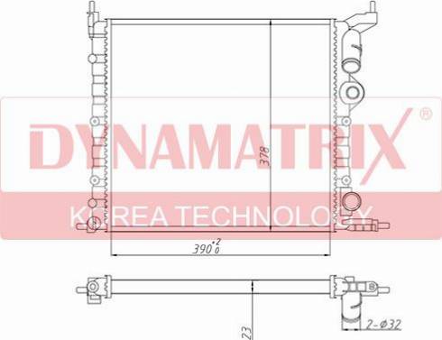 Dynamatrix DR639271 - Радиатор, охлаждане на двигателя vvparts.bg