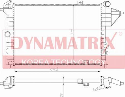 Dynamatrix DR630541 - Радиатор, охлаждане на двигателя vvparts.bg