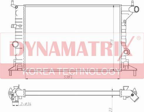 Dynamatrix DR630681 - Радиатор, охлаждане на двигателя vvparts.bg