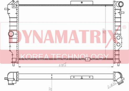 Dynamatrix DR630631 - Радиатор, охлаждане на двигателя vvparts.bg