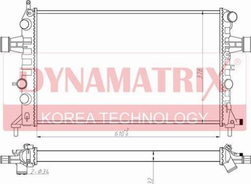 Dynamatrix DR630041 - Радиатор, охлаждане на двигателя vvparts.bg