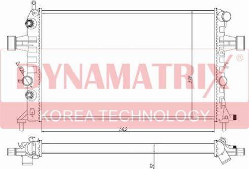 Dynamatrix DR63003A - Радиатор, охлаждане на двигателя vvparts.bg