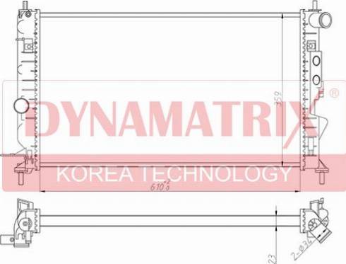 Dynamatrix DR630121 - Радиатор, охлаждане на двигателя vvparts.bg