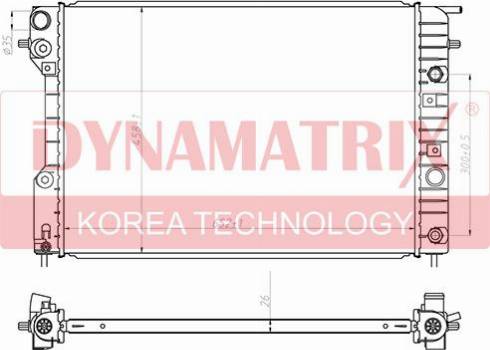 Dynamatrix DR63072A - Радиатор, охлаждане на двигателя vvparts.bg