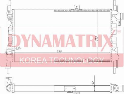 Dynamatrix DR632381 - Радиатор, охлаждане на двигателя vvparts.bg