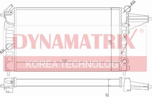 Dynamatrix DR632231 - Радиатор, охлаждане на двигателя vvparts.bg