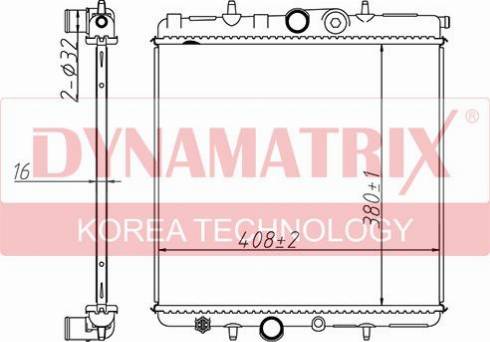 Dynamatrix DR63708A - Радиатор, охлаждане на двигателя vvparts.bg