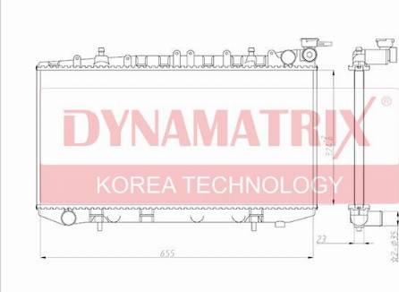 Dynamatrix DR62421 - Радиатор, охлаждане на двигателя vvparts.bg