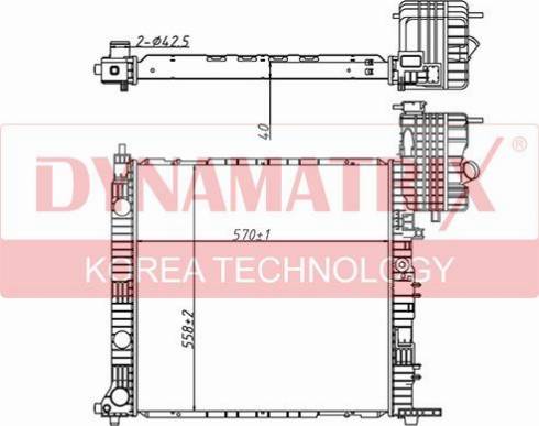 Dynamatrix DR62559A - Радиатор, охлаждане на двигателя vvparts.bg