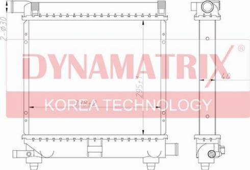 Dynamatrix DR62551 - Радиатор, охлаждане на двигателя vvparts.bg