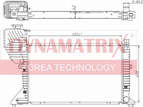 Dynamatrix DR62519A - Радиатор, охлаждане на двигателя vvparts.bg