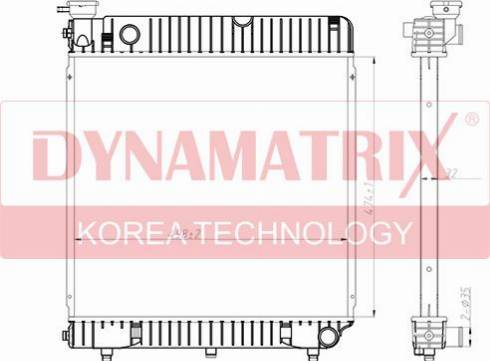 Dynamatrix DR62635 - Радиатор, охлаждане на двигателя vvparts.bg