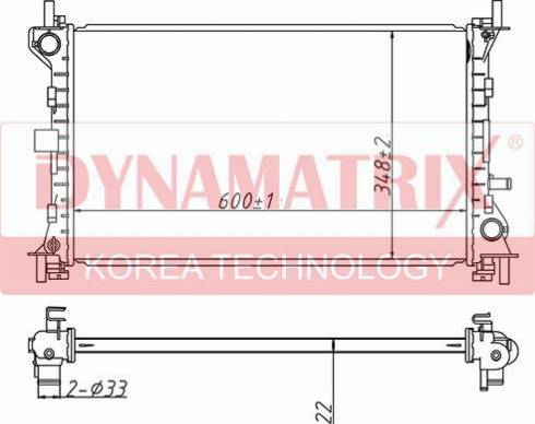 Dynamatrix DR62052 - Радиатор, охлаждане на двигателя vvparts.bg