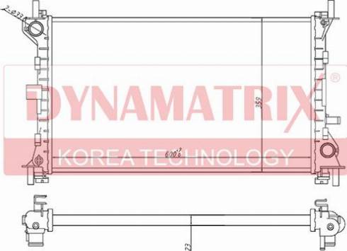 Dynamatrix DR62073 - Радиатор, охлаждане на двигателя vvparts.bg