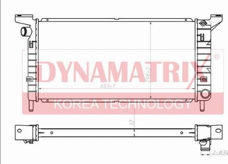 Dynamatrix DR621541 - Радиатор, охлаждане на двигателя vvparts.bg