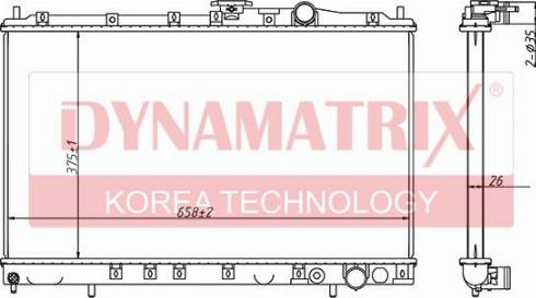 Dynamatrix DR62839 - Радиатор, охлаждане на двигателя vvparts.bg