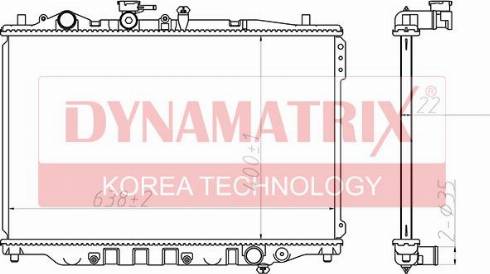 Dynamatrix DR62392A - Радиатор, охлаждане на двигателя vvparts.bg