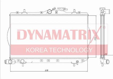 Dynamatrix DR62297 - Радиатор, охлаждане на двигателя vvparts.bg