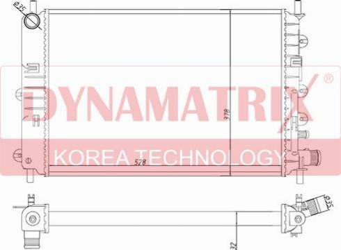 Dynamatrix DR62217A - Радиатор, охлаждане на двигателя vvparts.bg