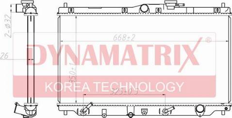 Dynamatrix DR622831 - Радиатор, охлаждане на двигателя vvparts.bg