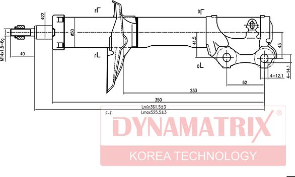 Dynamatrix DSA634811 - Амортисьор vvparts.bg