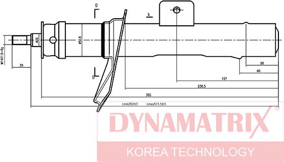 Dynamatrix DSA633838 - Амортисьор vvparts.bg