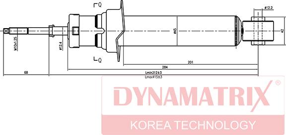 Dynamatrix DSA341325 - Амортисьор vvparts.bg