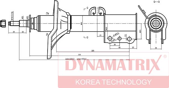 Dynamatrix DSA334035 - Амортисьор vvparts.bg