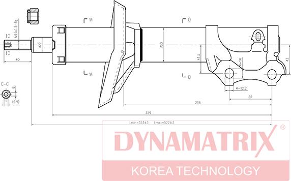 Dynamatrix DSA334810 - Амортисьор vvparts.bg