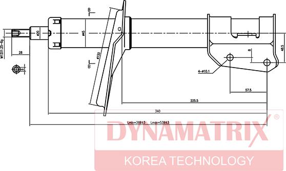 Dynamatrix DSA333842 - Амортисьор vvparts.bg