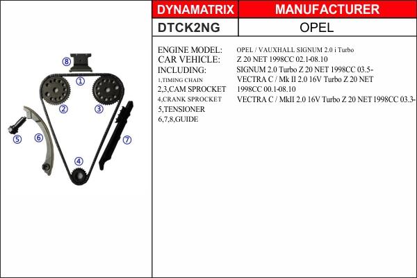 Dynamatrix DTCK2NG - Комплект ангренажна верига vvparts.bg