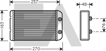 EACLIMA 45C25020 - Топлообменник, отопление на вътрешното пространство vvparts.bg