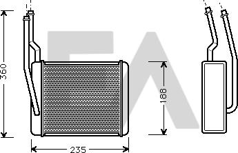 EACLIMA 45C22014 - Топлообменник, отопление на вътрешното пространство vvparts.bg